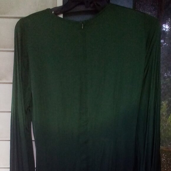 Young, Fabulous & Broke Deep Ombre Jade Green Silk Maxi Dress M NWT - Picture 4 of 11